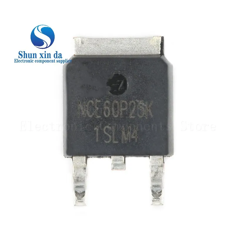 20 pz muslimate TO-252 DPAK 60V 25A 90W NCE60P25 MOSFET SMD Transistor P-Channel Enhancement Mode Power