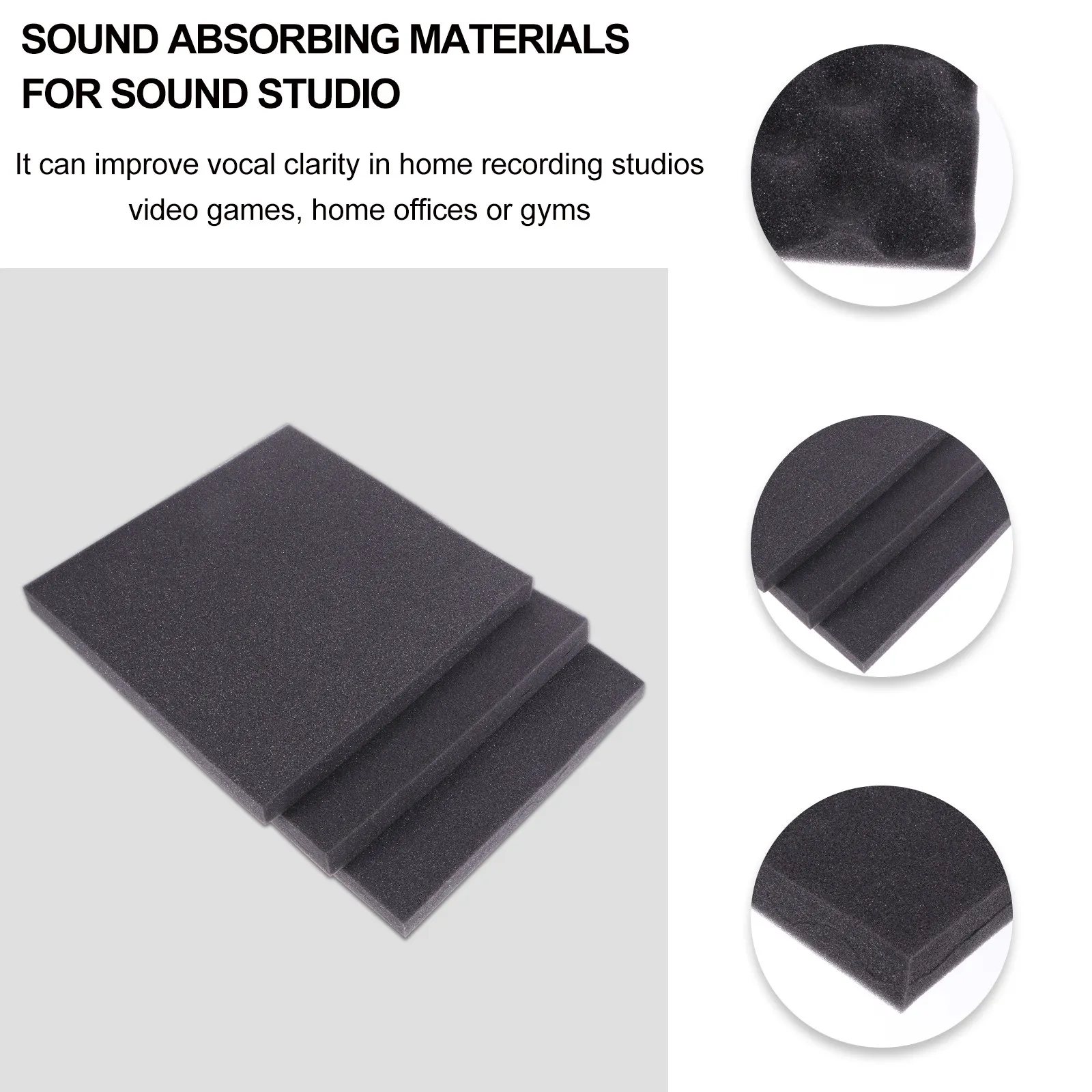 

6 шт. звукоизоляционных панелей, звукопоглощающие пенопластовые плитки для студии, офиса, спортзала, KTV, акустическая изоляция, шумопоглощающие клиновидные элементы