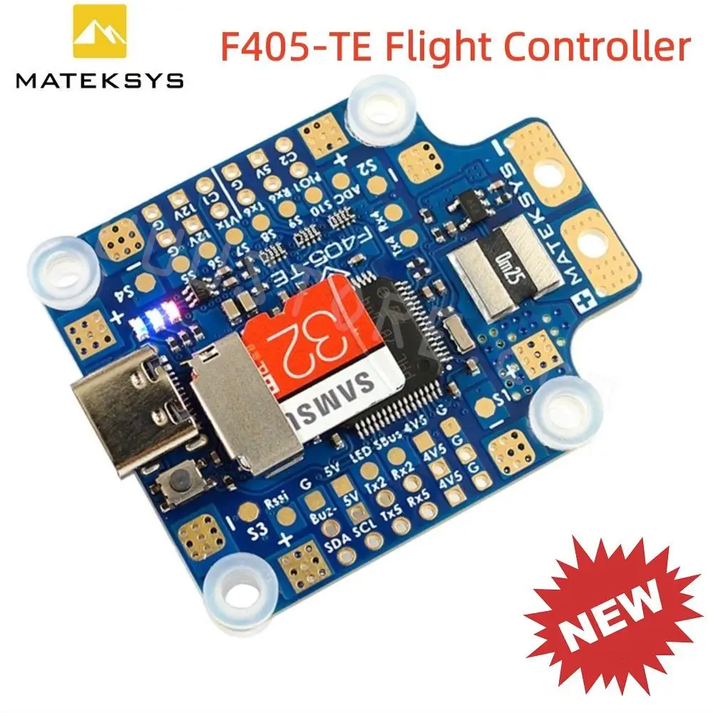 

MATEK F405-TE Flight Controller Baro OSD MicroSD Blackbox Dual BEC 220A Current Senor 3-8S PDB 30X30mm for FPV Freestyle Drones