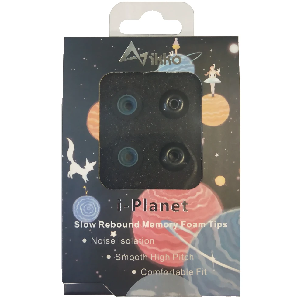 Ikko i-planeta dicas de espuma em fones de ouvido de alta qualidade memória espuma eartips para in-ear fone de ouvido tamanho s/m/l esponja fones de ouvido dicas