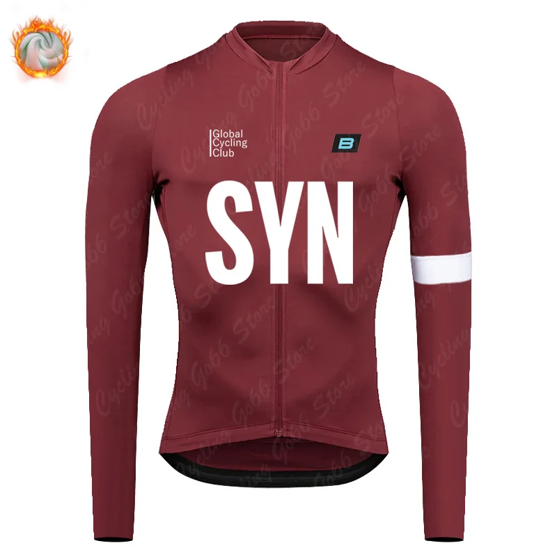 SYN BIEHLER Winter Cycling Jersey Sports Tea Winter Thermal Fleece Cycling Clothing MTB Cycling Jackets Ropa Ciclismo Verano