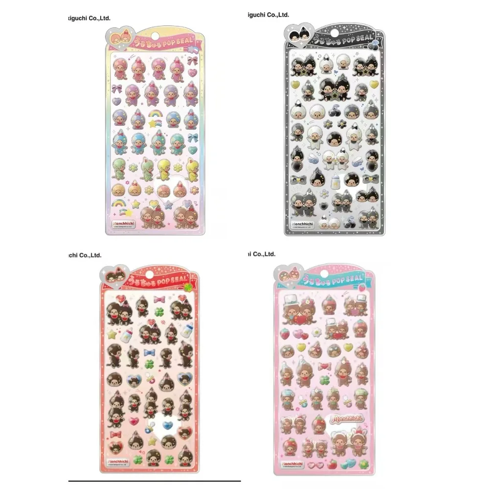 สติกเกอร์คาวาอิ ทามาก็อตจิ การ์ตูนสร้างสรรค์ ของตกแต่งเคสมือถือ สติกเกอร์ใส วัสดุทำสมุดบันทึก ของขวัญวันเกิดเพื่อน