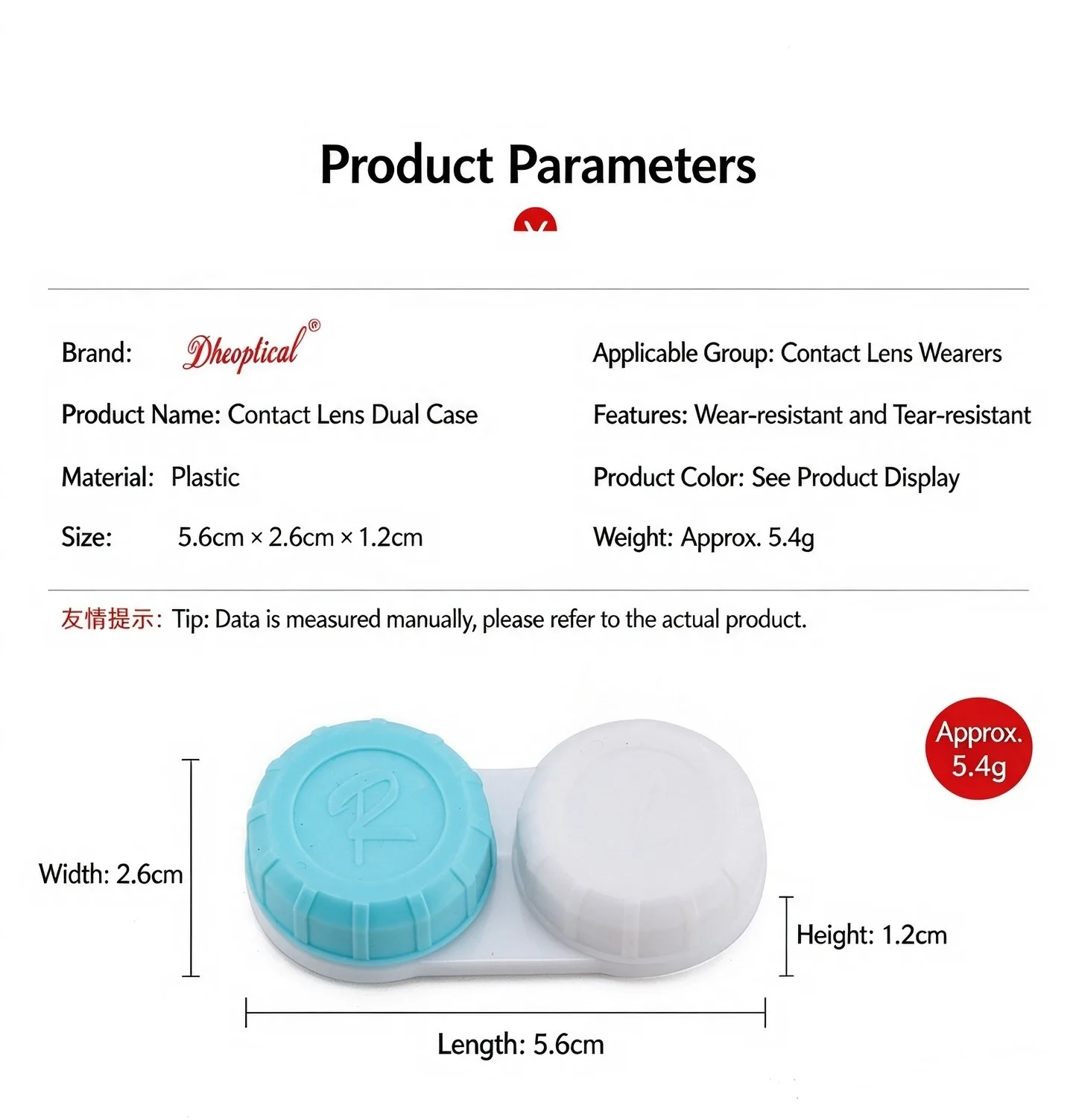 20 Stück Kontaktlinsenbehälter Box blau rot Farbe günstigerer Preis – Detail 2