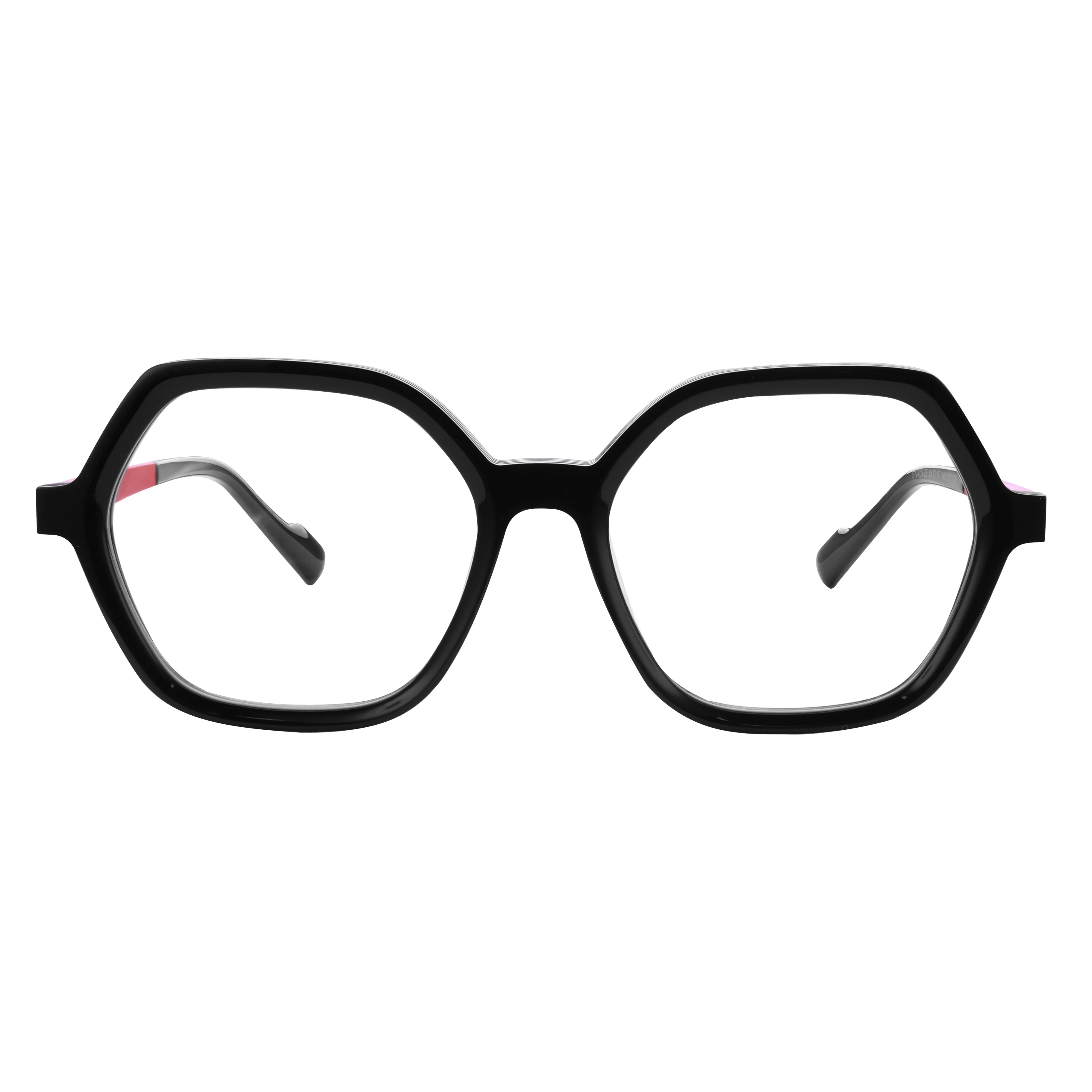VZONE Designer Inspired Glasses Frame Color Block Geometric Shape Acetate Material Metal Accents for Men Women Fashion