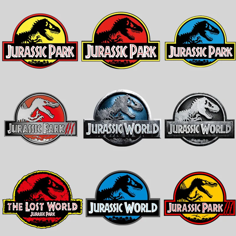 Jurassic Park World Dinosaur patch per vestiti trasferimento di calore adesivi termici maglietta fai da te Iron on for Woman giacche Appliqued