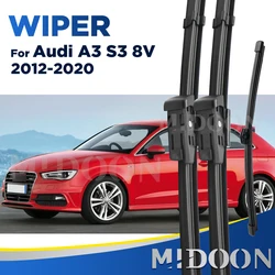 MIDOON 3Pcs/set Front Rear Windshield Wiper Blades Set For Audi A3 S3 8V Sportback 2020 2019 2018 2017 2016 2015 2014 2013 2012