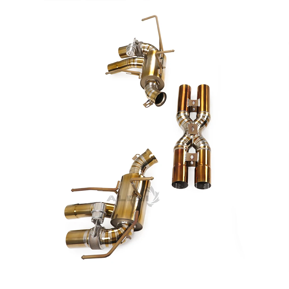 

Titanium cat-back exhaust for Ferrari 812 6.5 2017-2024 racing tuning exhaust with X-pipe mid-pipe exhaust with valve