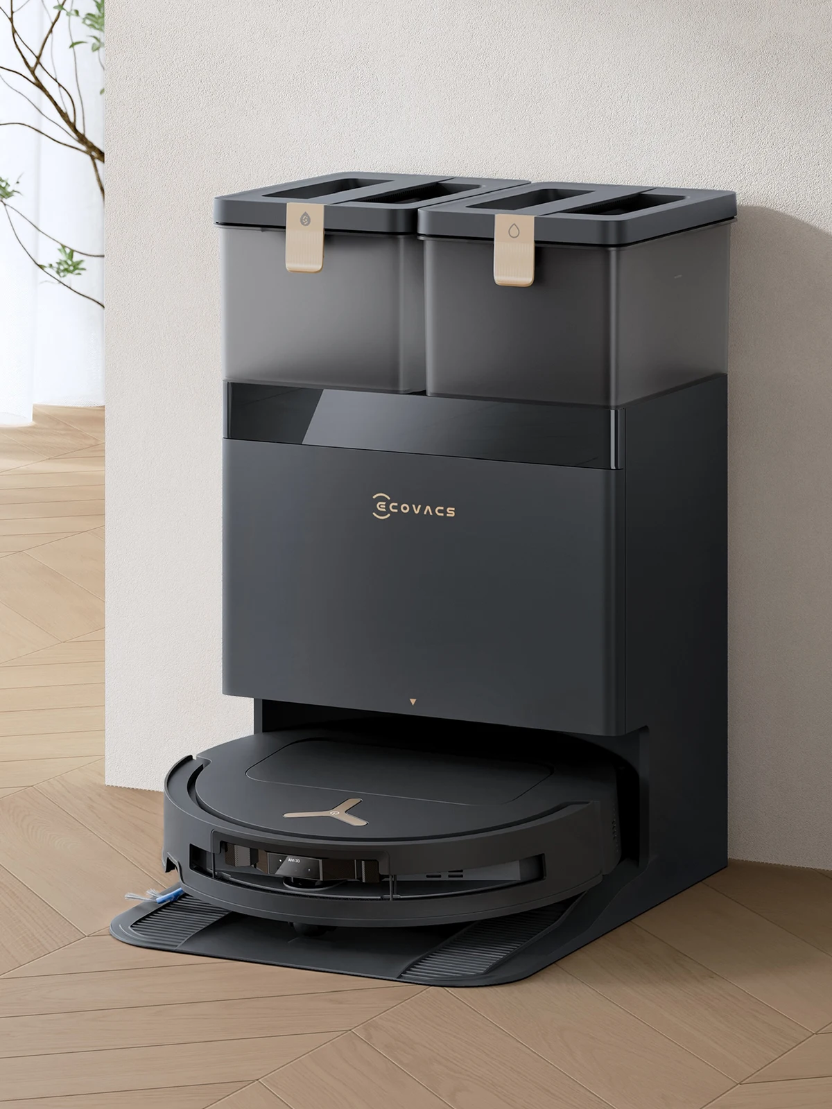 ECOVACS DEEBOT T50 PRO OMNI Gen3 Pflegeset Roboter-Staubsauger & Wischmopp, Haustierhaare ohne Verheddern, 25000Pa, 9mm Hub, 63dB Leise, Selbstentleerung