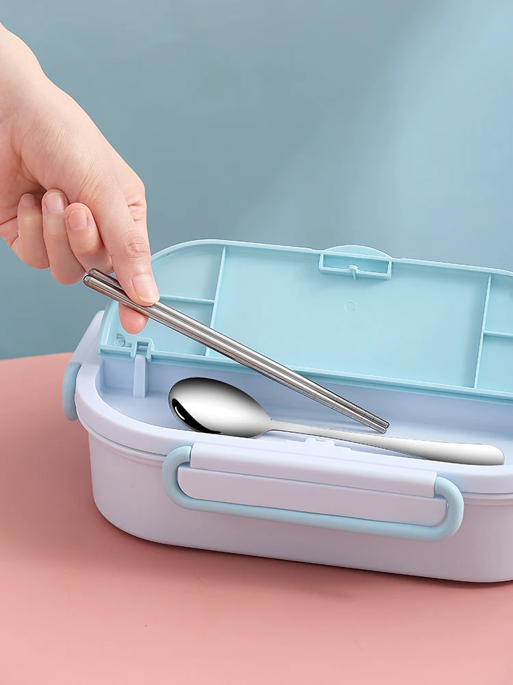 Stoviglie Lunch Box in acciaio inossidabile per bambini contenitore per alimenti isolato contenitore per il pranzo 5 scomparti Bento Box con