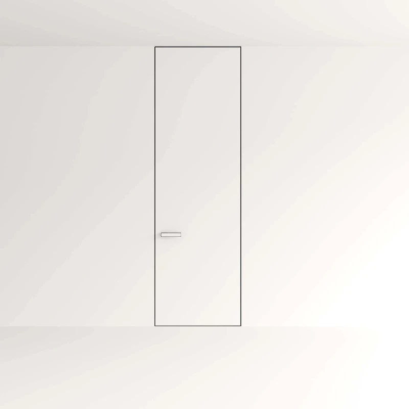 

Modern aluminum wood flat frameless indoor bedroom door invisible belt hidden frame finished surface windproof function