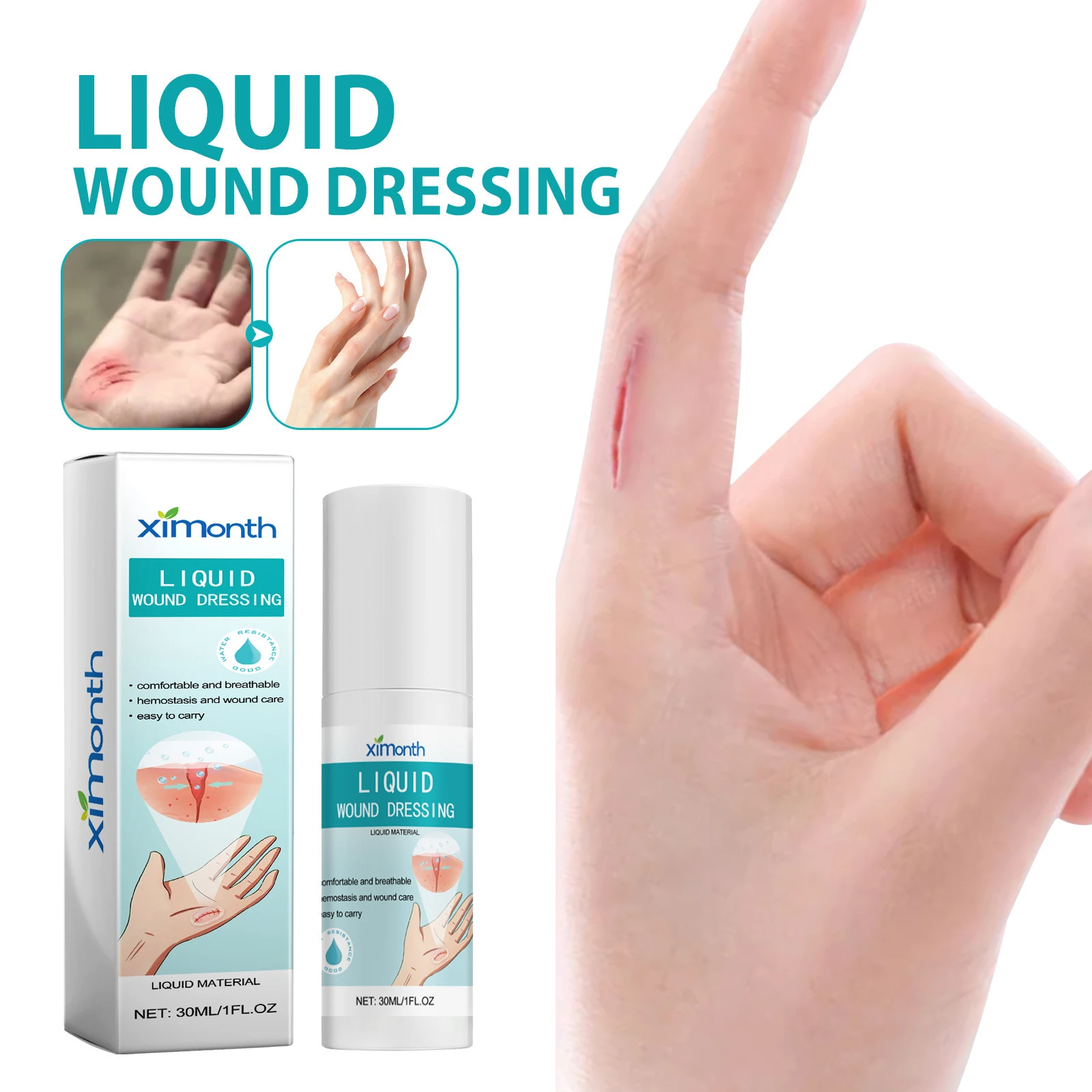 Vendaje líquido en aerosol, sangrado, hematomas, recuperación de la piel, promueve la curación de heridas, limpieza, impermeable, transpirable, tirita, niebla
