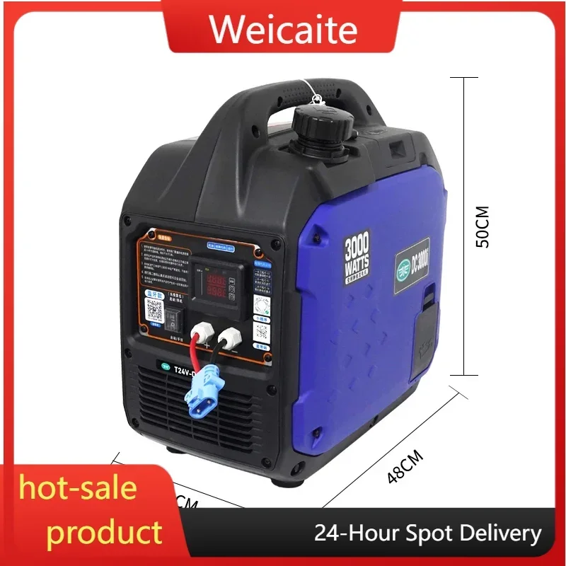 Truck Gasoline Generator 72V 24 12 Volt 24V 48V DC Generator 24v Small Quiet 2000w Ultra-quiet Variable Frequency Generator