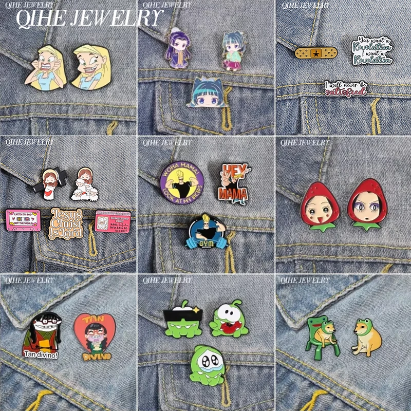2-5 Stück/Set Niedliche Anime-Figuren Maomao Emaille-Anstecknadeln, Comedy-TV-Serie Hässliche Frauen, Süßer Cheems Hund Brosche, Taschen- und Revers-Abzeichen, Schmuckgeschenke