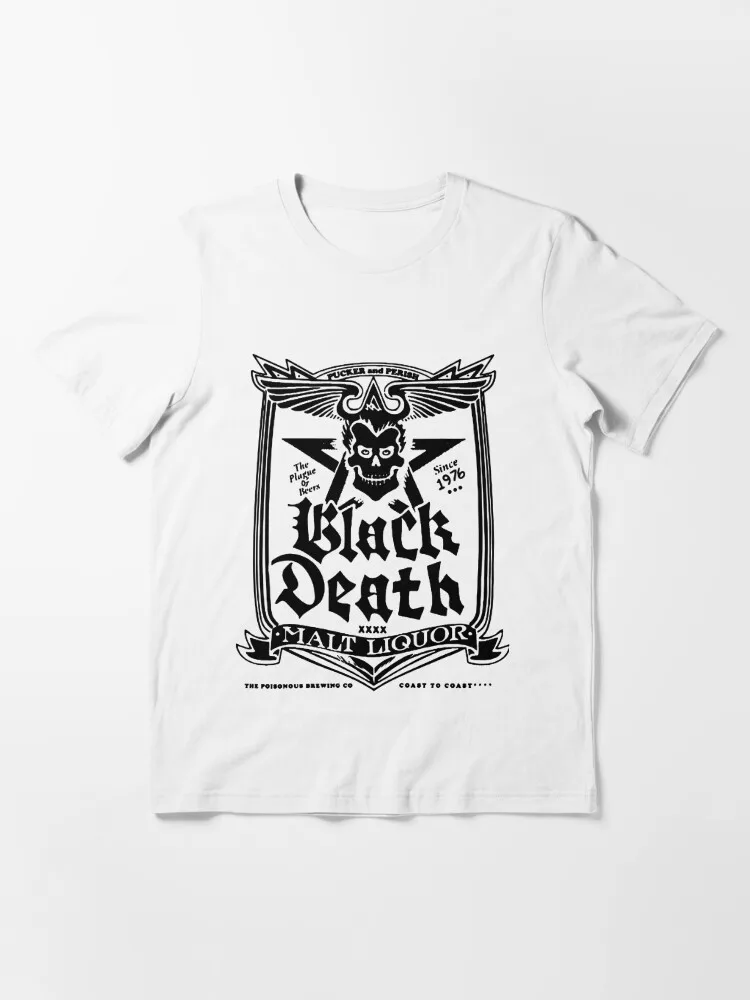 Vintage Skull Liquor Brand Essential T-Shirt Tees Cotton Male T Shirt Simple Style On Sale