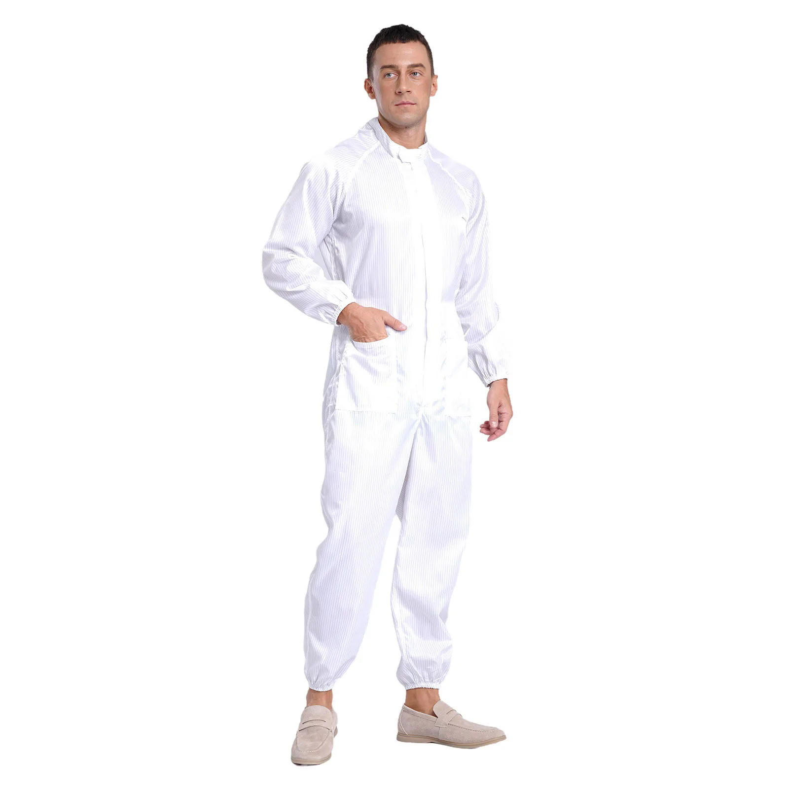 Mens dustproof kezeslábas anti-static Munkaköpény állvány Nyakdísz bejárati Zsip full-body Kiel Valaki Műtárgy Egyöntetű számára Műhely Munkás