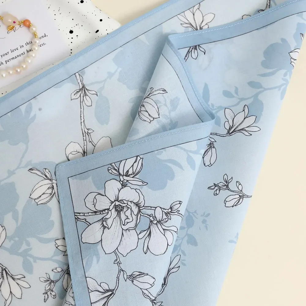3-Pack of Pure Cotton Women's Handkerchiefs, Classic Floral Flap Pocket Pants Squares, Bridal Handkerchiefs, Holiday and Mother'