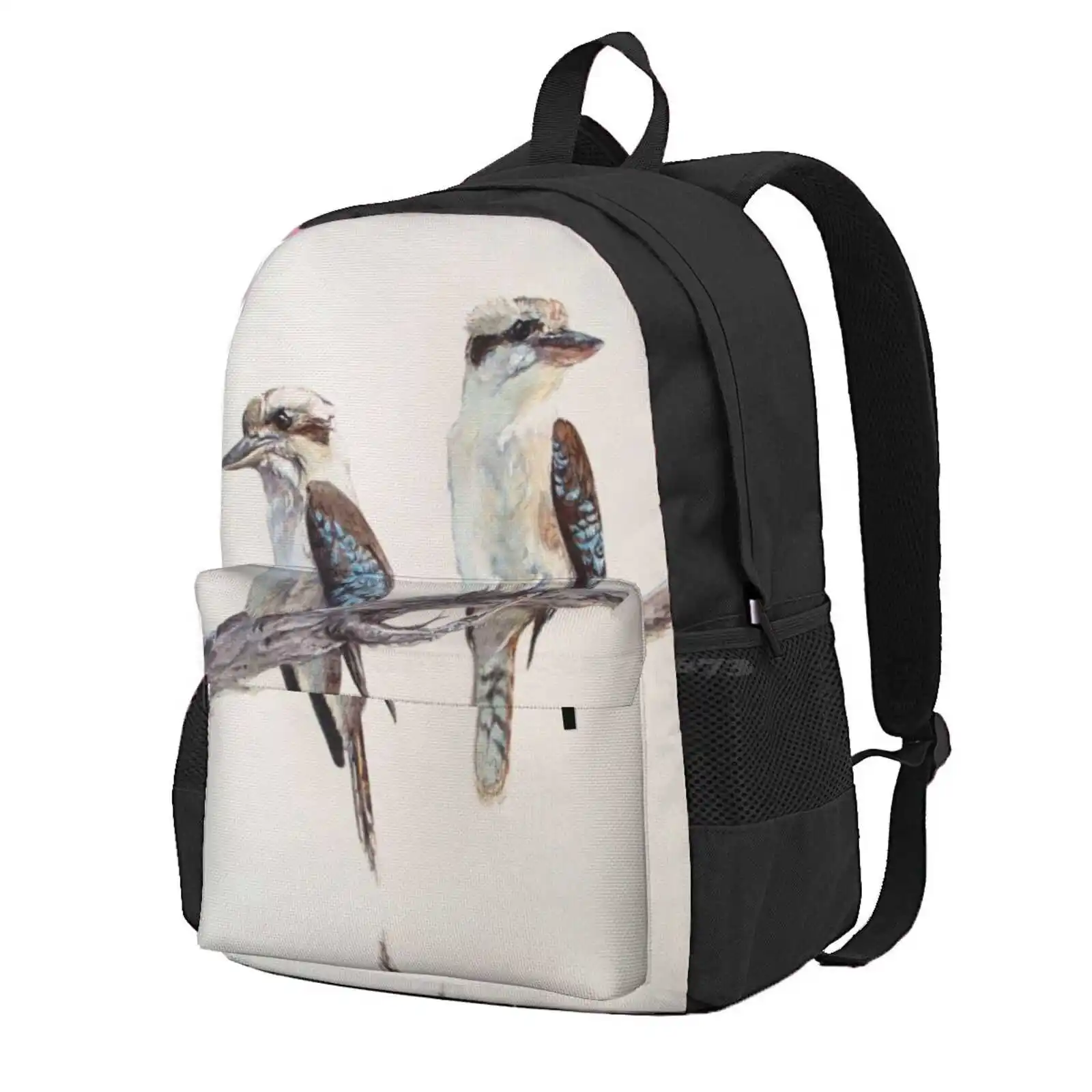 Kookaburras Hot Sale Schoolbag Backpack Fashion Bags Kookaburra Dacelo Gigas Wildlife Art Bird Art Tasmanian Art Mel Hills