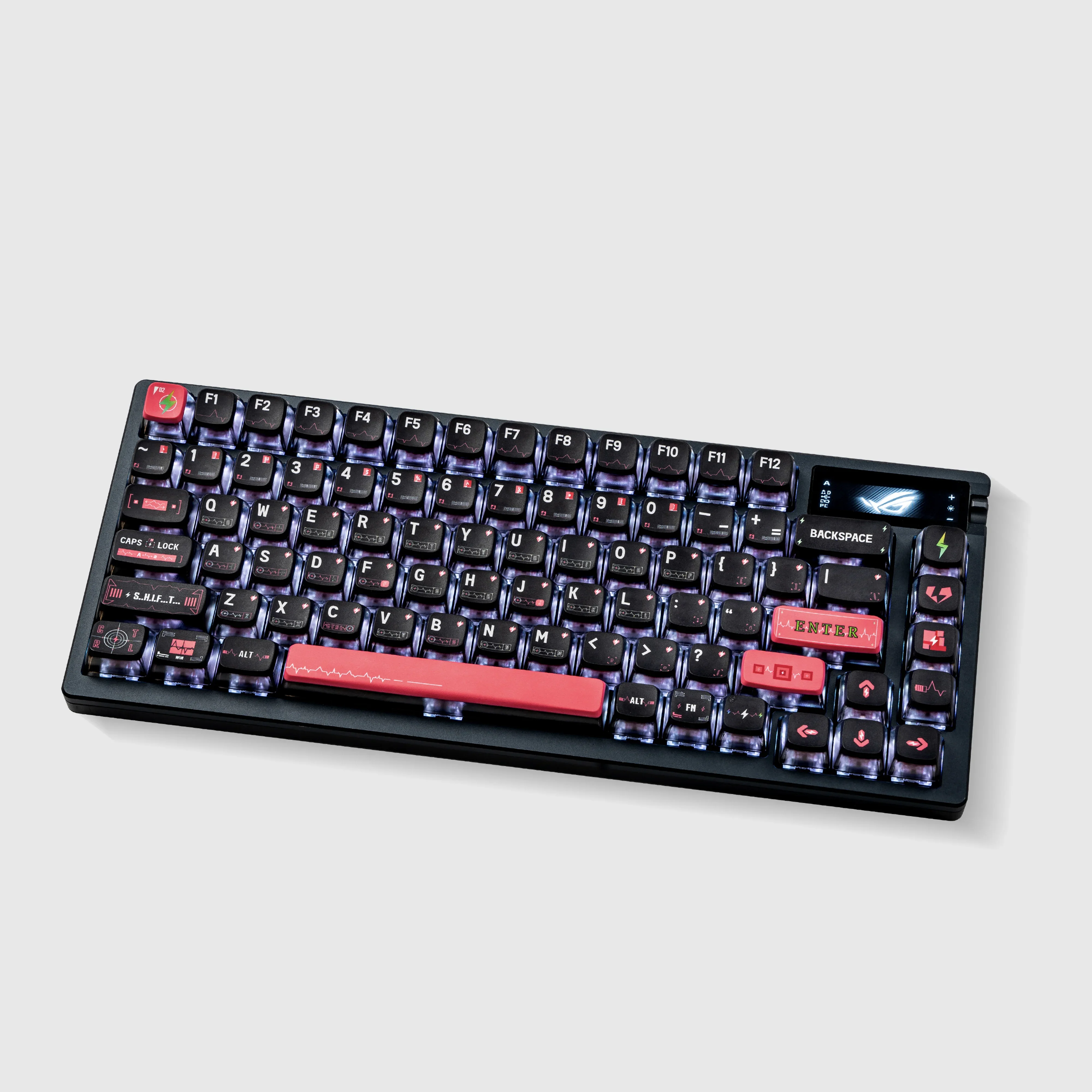 Electrostatic emotion four-sided light transmission ASA height keycap PBT sublimation pudding double leather milk mechanical 108