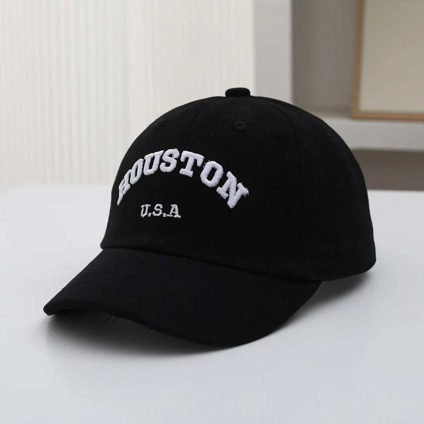 Embroidery Letter Kids Baseball Cap Fashion Children Peaked Cap Boy Girl Sunshade Visor Solid Color Baby Duck Tongue Hat view 6