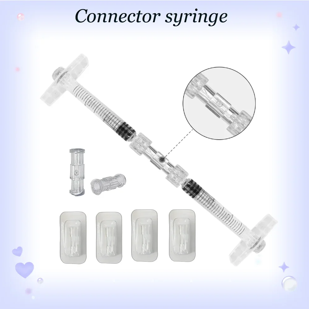 Double Helix Medical  Luer Lock Adapter Transparent Plastic Syringe Connector