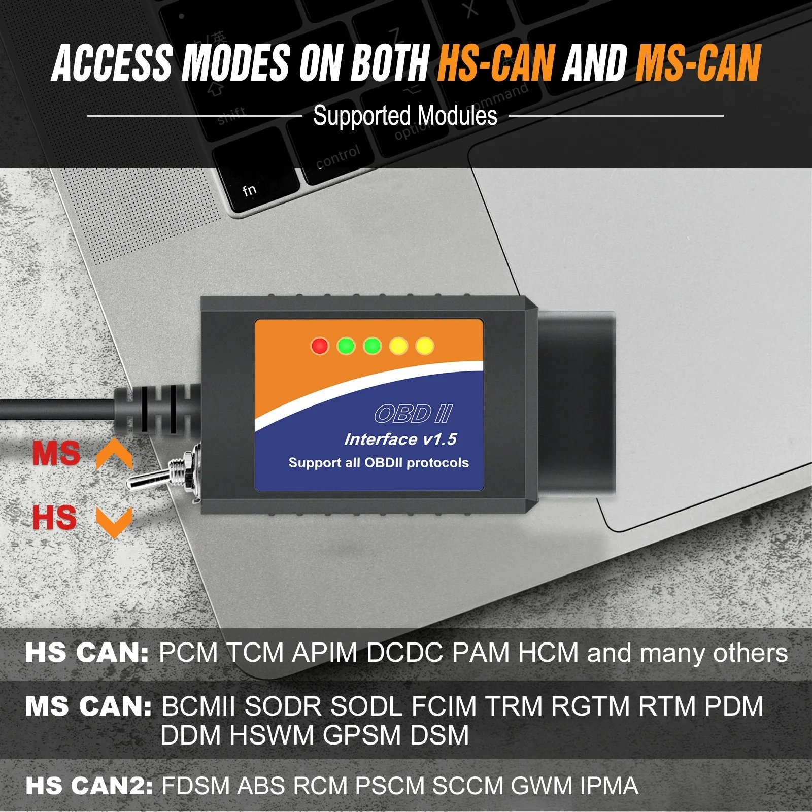 ELM327 USB Adapter OBD2 Scanner ELMconfig FoCCCus Diagnostic Scan Tool for Ford Lincoln Mazda Mercury Series Vehicles view 3