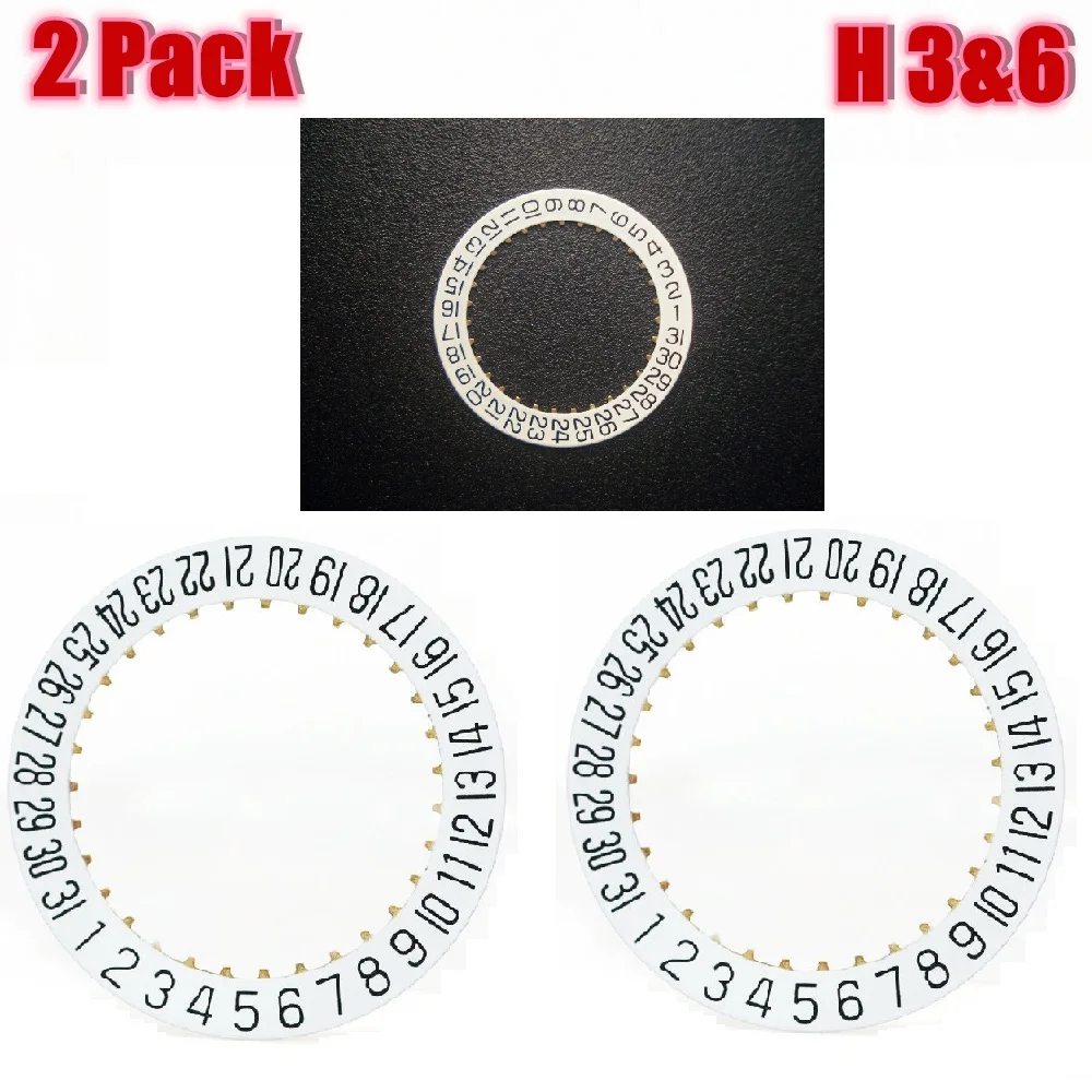 2* Date Indicator Date Wheel Disc Plate 2557 H3/H6 Replacement For ETA 2804-2 2824-2 2892A2 Watch Movement Accessories