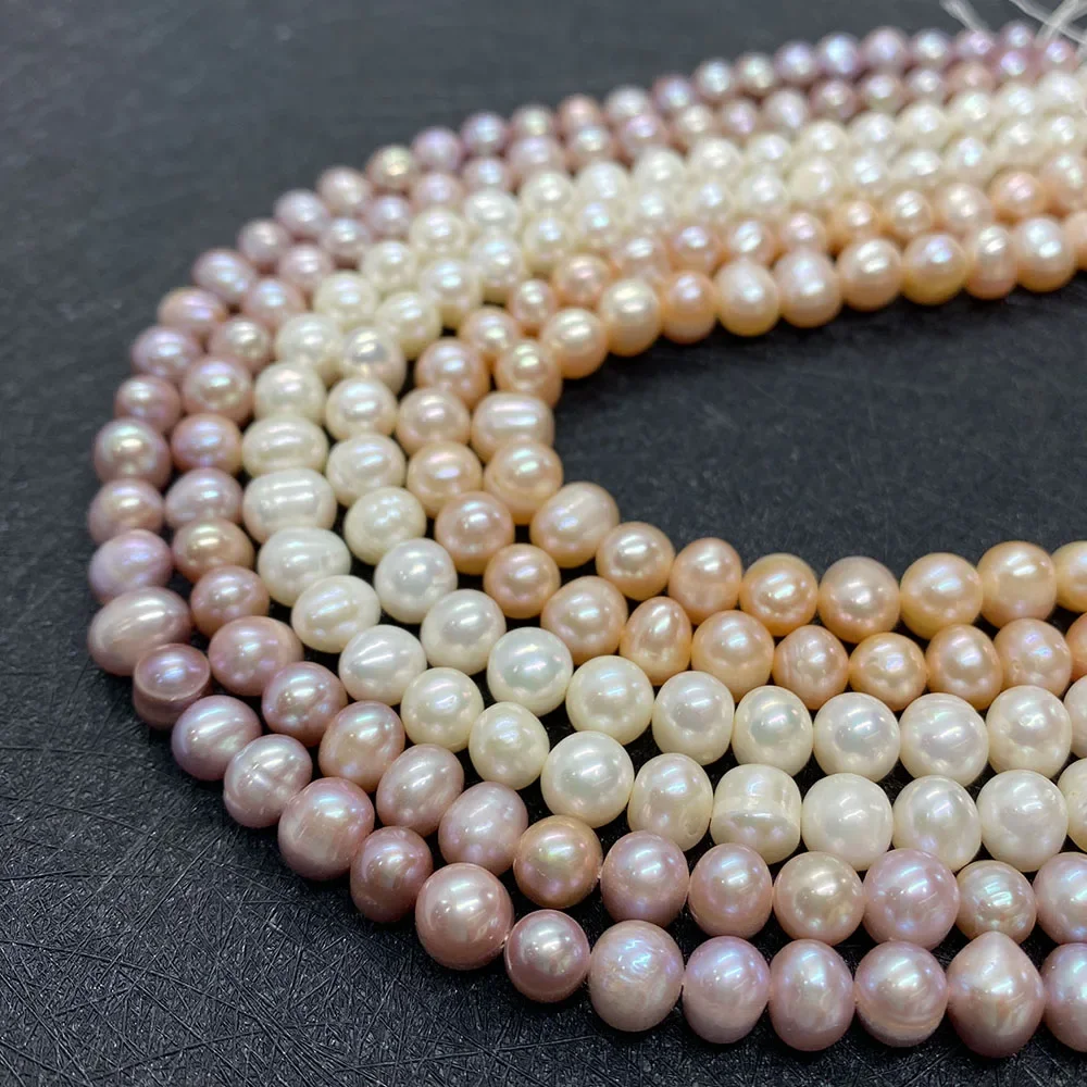 Natural Freshwater Pearl Bead AA Grade White Pink Purple Round Loose Spacer Beads Jewelry Making DIY Necklace Earrings 3mm