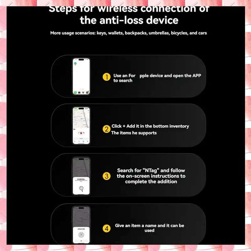 JAJA Mini Smart N Tag rastreador de equipaje inalámbrico funciona con Find My, localizador de artículos para llaves, equipaje, mochila