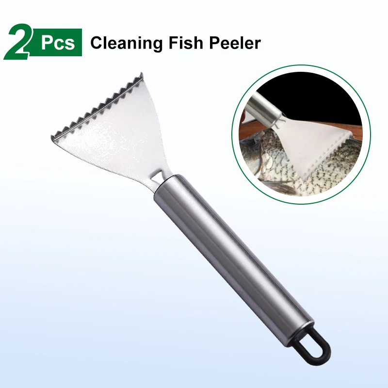 

2 шт./компл., быстрая очистка из нержавеющей стали, овощечистка для удаления чешуи, крекер для морепродуктов, очиститель для рыбной кожи, щетка для очистки кожи планеты, скребок T