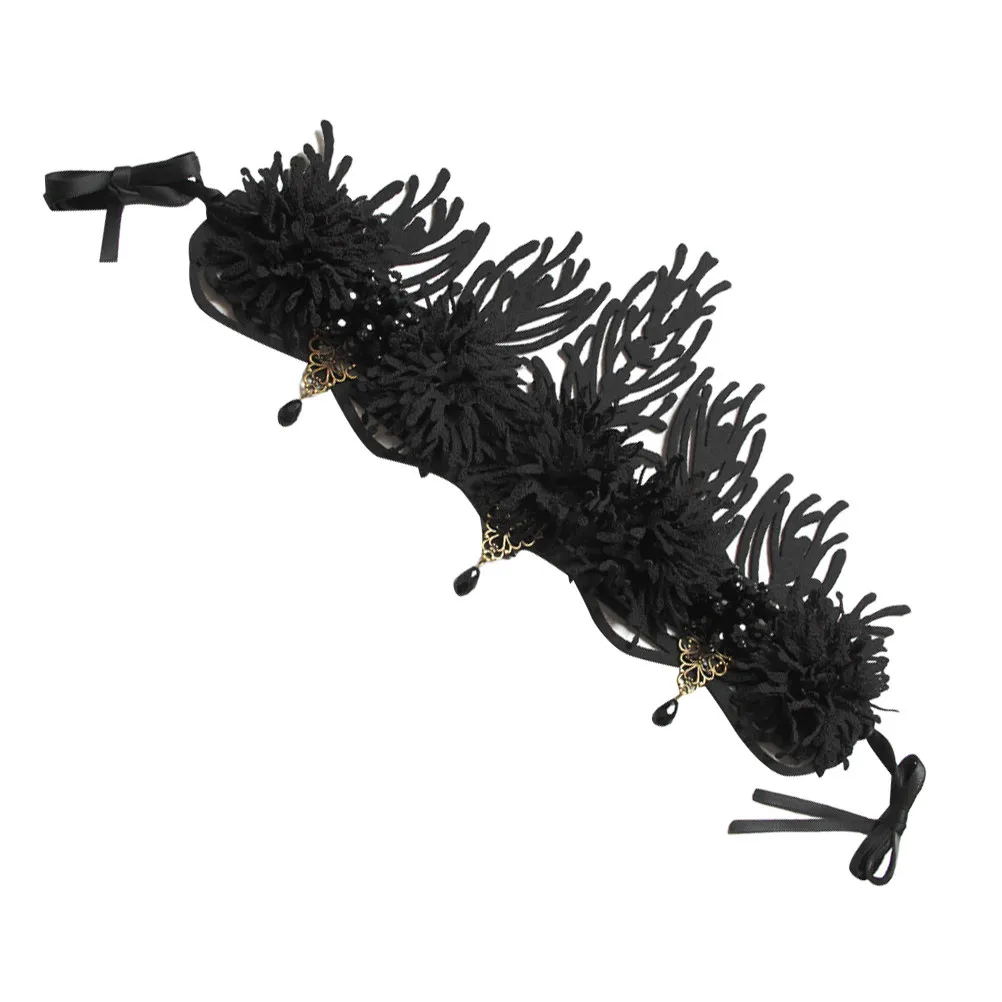 

Готическая повязка на голову для невесты, корона на Хэллоуин, модная повязка для волос для вечеринок, легкий аксессуар для косплея, готическая повязка на голову