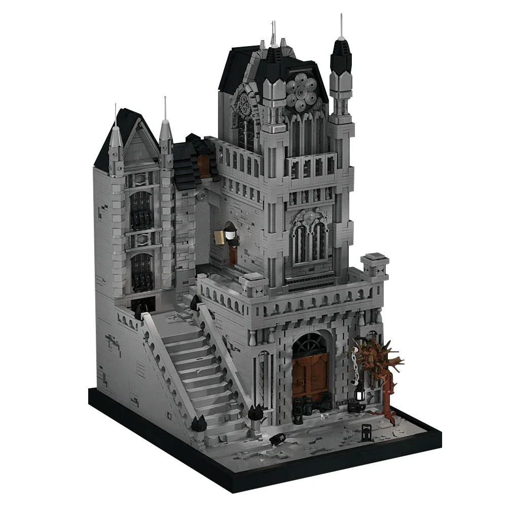 

MOC Building Blocks Set Bloodborness The streets of Yharnam Architecture Building Blocks Game Mythology Bricks Children Gift