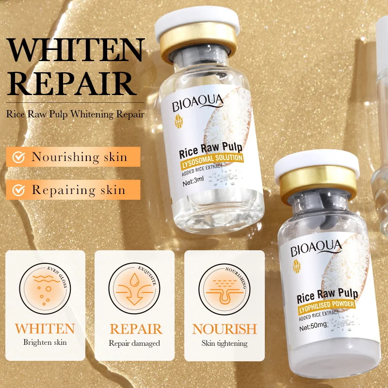 

Rice Pulp Skin Care Sets Face Cream Serum Firming Moisturizing Skin Lyophilized Powder Facial Skincare Products