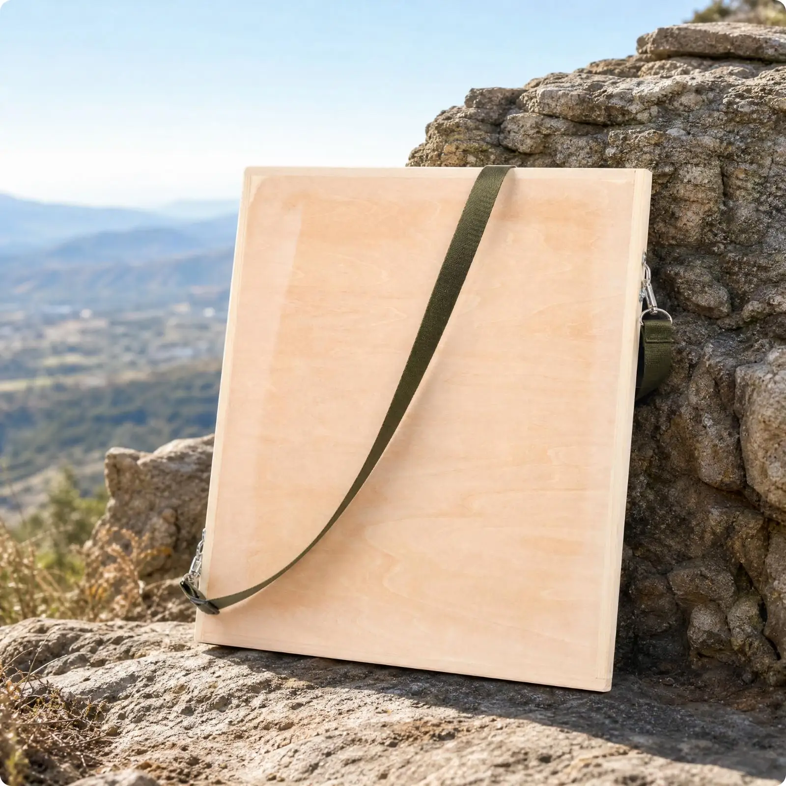 Solid Wood Drawing Board with Shoulder Strap Sturdy Portable Sketching Board with Shoulder Strap Compact Slim