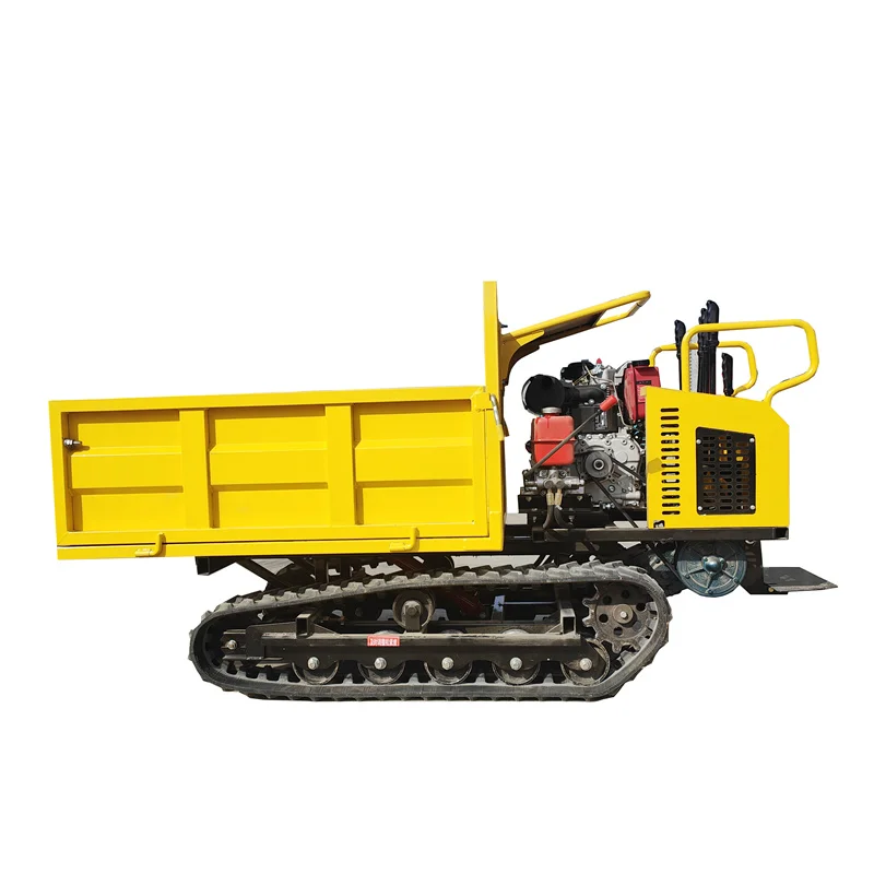 1Ton Garden Track Crawler Mini Dumper 1500KG Diesel Fuel New Condition Euro 2 Emission Standard Left Steering view 2