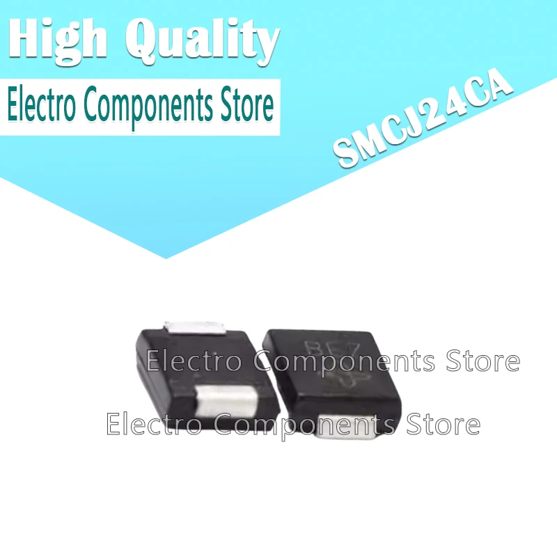 10PCS SMCJ24CA 24V Bipolar Transient Voltage Suppressors (TVS) DO-214AB SMC (Marking BEZ) BEZ TVS Diode