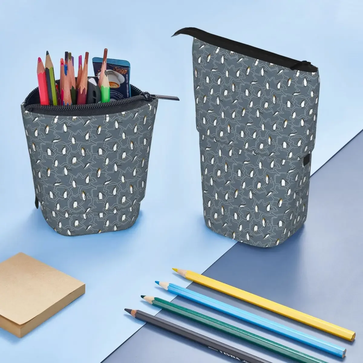 estojo-de-lapis-reversivel-penguin-arctic-para-estudantes-caixa-de-canetas-bolsa-de-material-escolar-porta-canetas