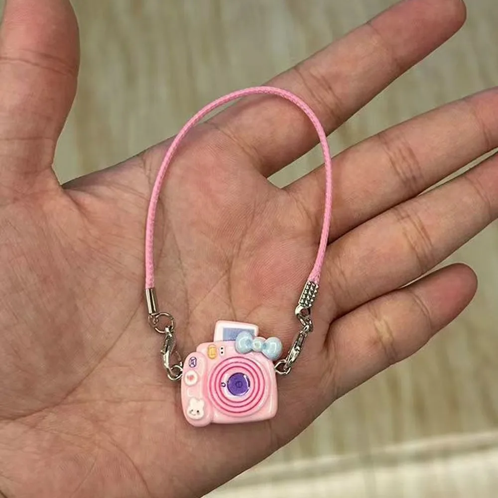 6 قطعة التظاهر اللعب دمية كاميرا صغيرة صور الدعامة دمية أرنب محاكاة كاميرا الكرتون بيت الدمية نموذج كاميرا مصغرة #2