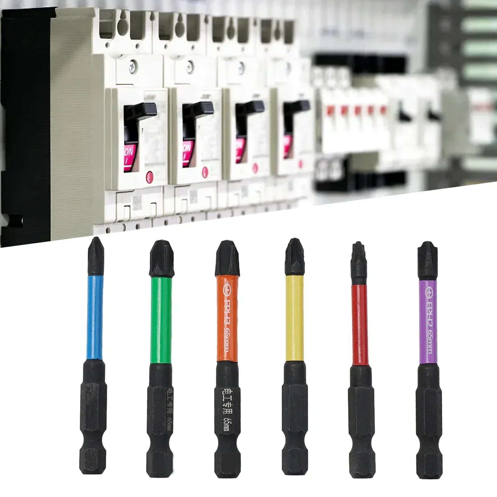 Imagem -04 - Conjunto de Bits de Chave de Fenda Cruzada com Fenda à Prova de Ferrugem 65 mm Peças de Liga de Aço Fph1 Fph2 Fph3 Fpz1 Fpz2 Fpz3 para Eletricista