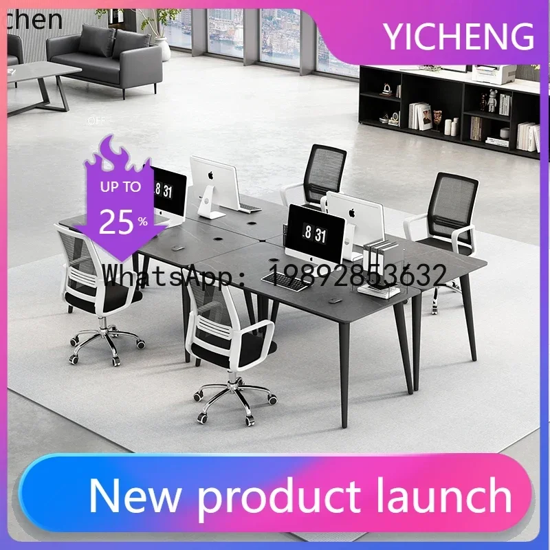 

A2-26 Staff Office Desk and Chair Set Modern Simple Screen Double Person Workstation Office Multi-Person Computer Desk