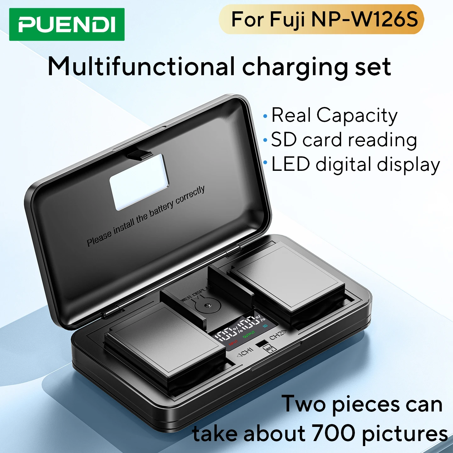 NP-W126S NP-W126 Battery and Charger for Fuji XT1 X-T100 X-T200 X100F X-S10 X-A5 X-A10 X-E4 X-Pro1 HS30EXR HS33EXR X-E1 X-E2 etc
