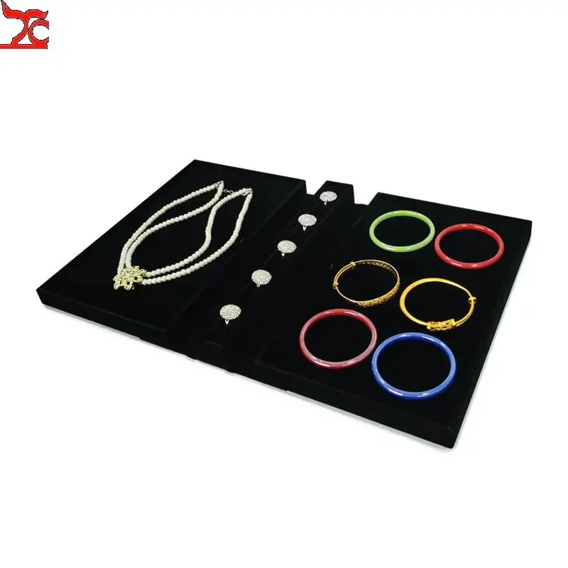 Jewelry Counter Jewelry Organizer Props Book Shape Rings Earriings Bracelet Storagel Holder Watch Necklace Display Tray