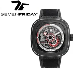 SEVENFRIDAY P3C/02 watch square carbon fiber fully automatic mechanical watch for men and women luxury watch for mature men