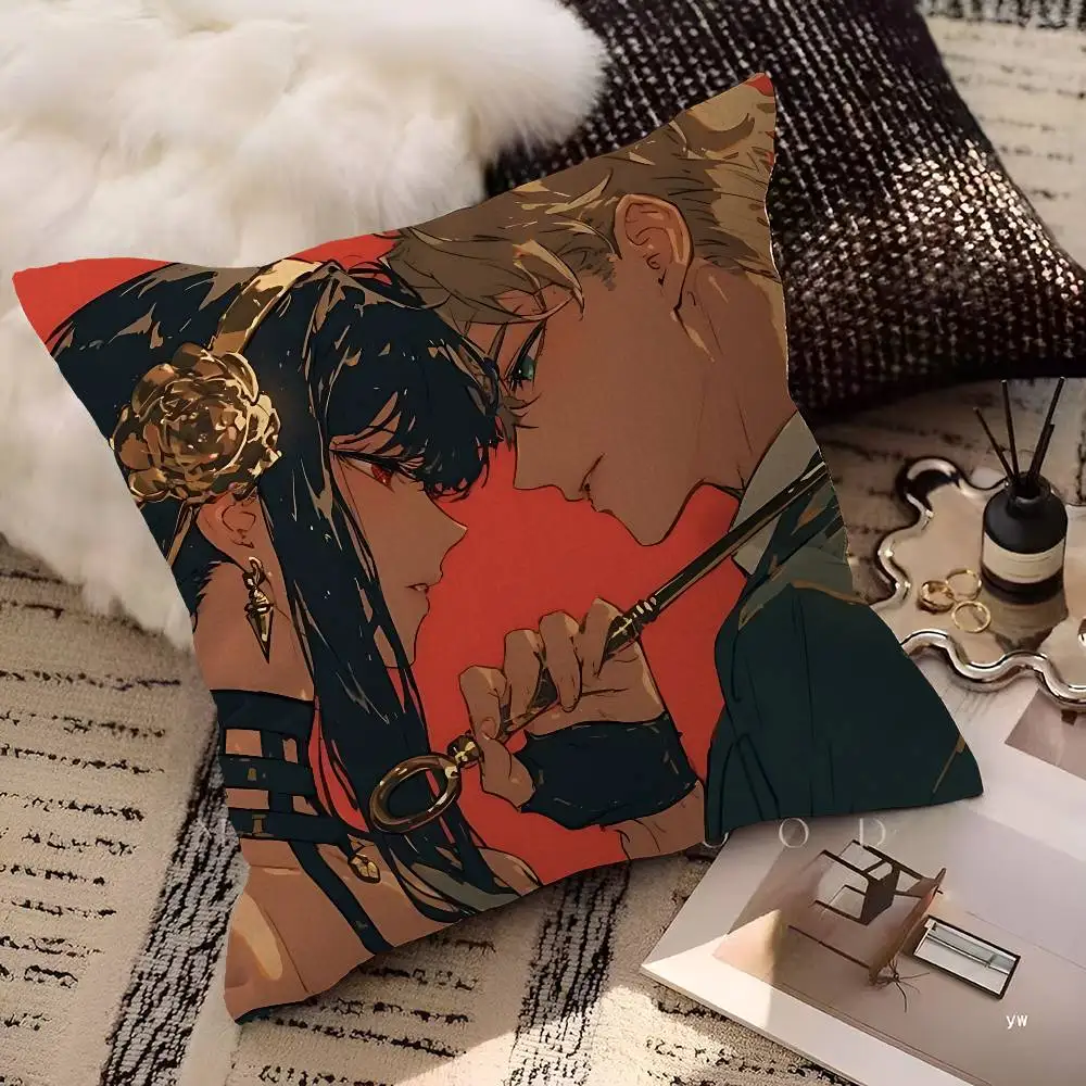 Anime Spy x Family Pillow Cushion Cover Pillowcase Living Room Sofa Home Decor Customized