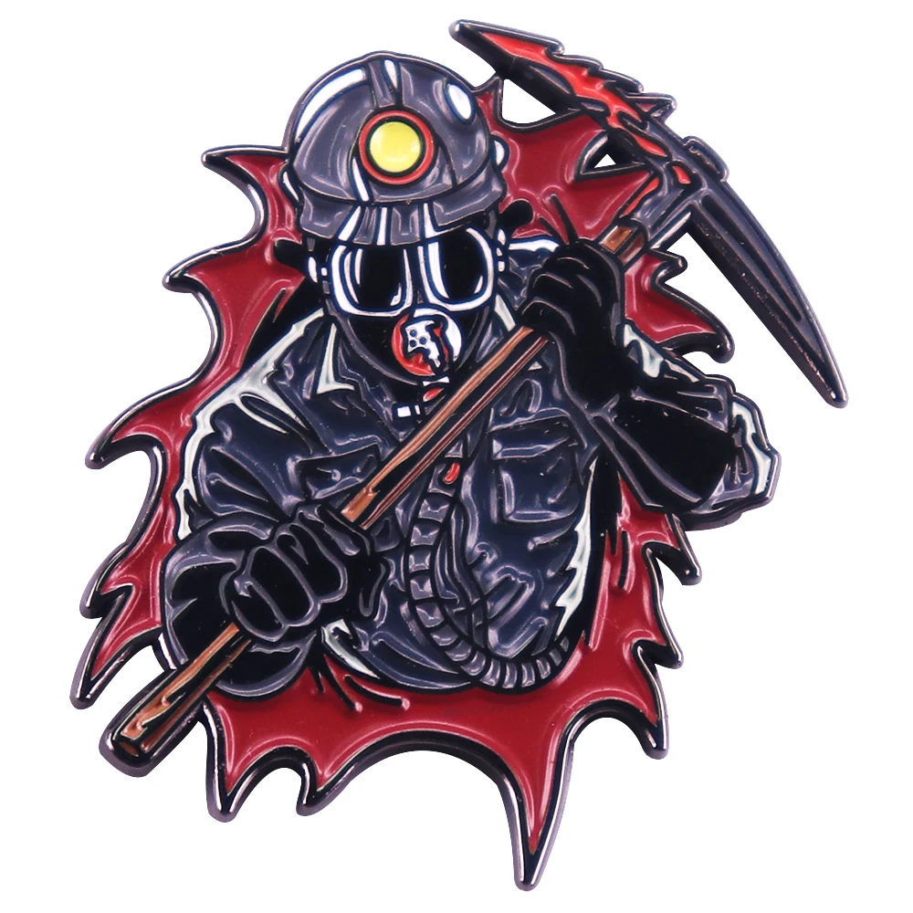 killer Miner Enamel Pin Horror Movie My Bloody Valentine Badge Creepy Brooch Spooky Collector Gift