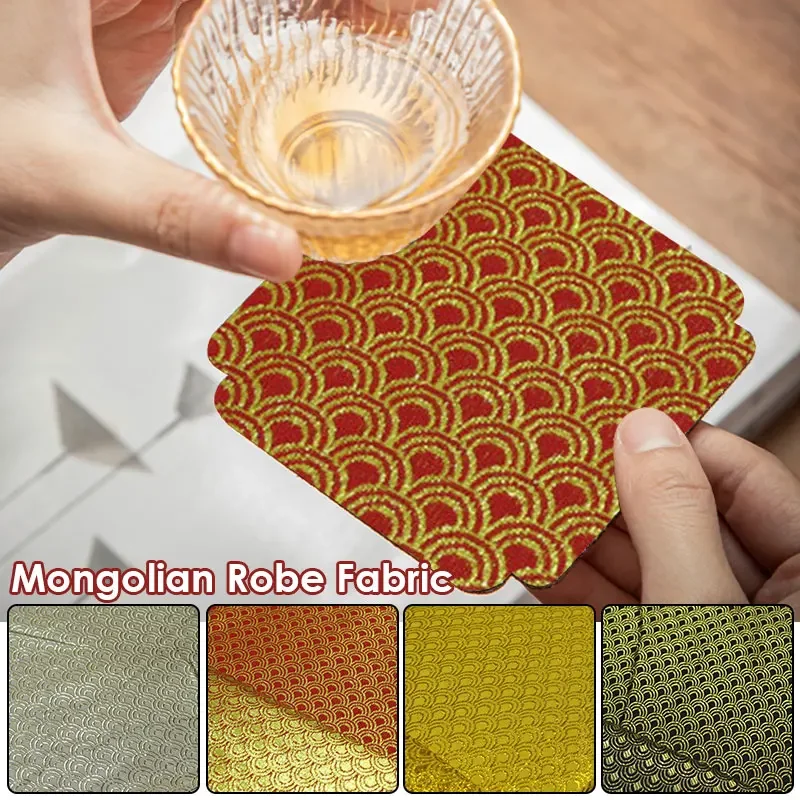 Mongolian Robe Brocade Jacquard Fabric Scale Pattern Material Chinese Style Printed Dress Skirt Cloth DIY Sewing Craft Supplies