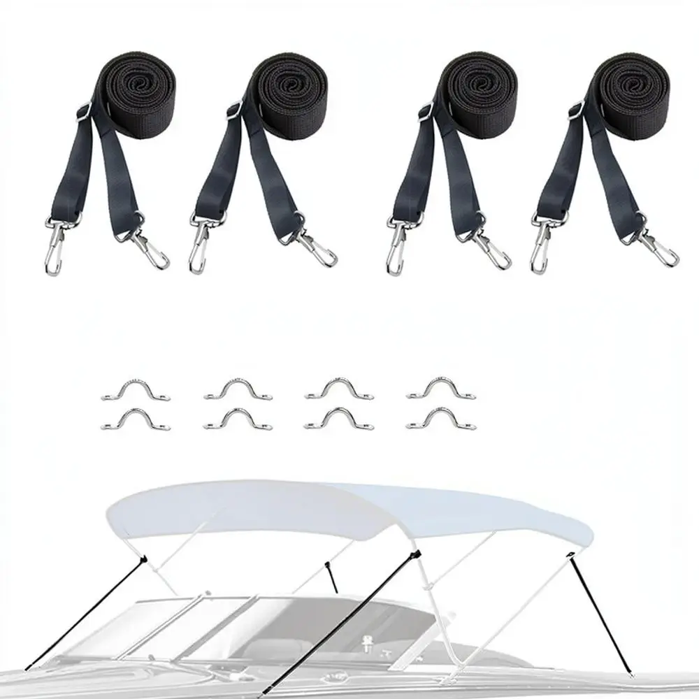 Outdoor Marine Boat Bimini Top Hardware Kit Nylon Strap And C Clip Fastener For Kayak Sunshade Protection System