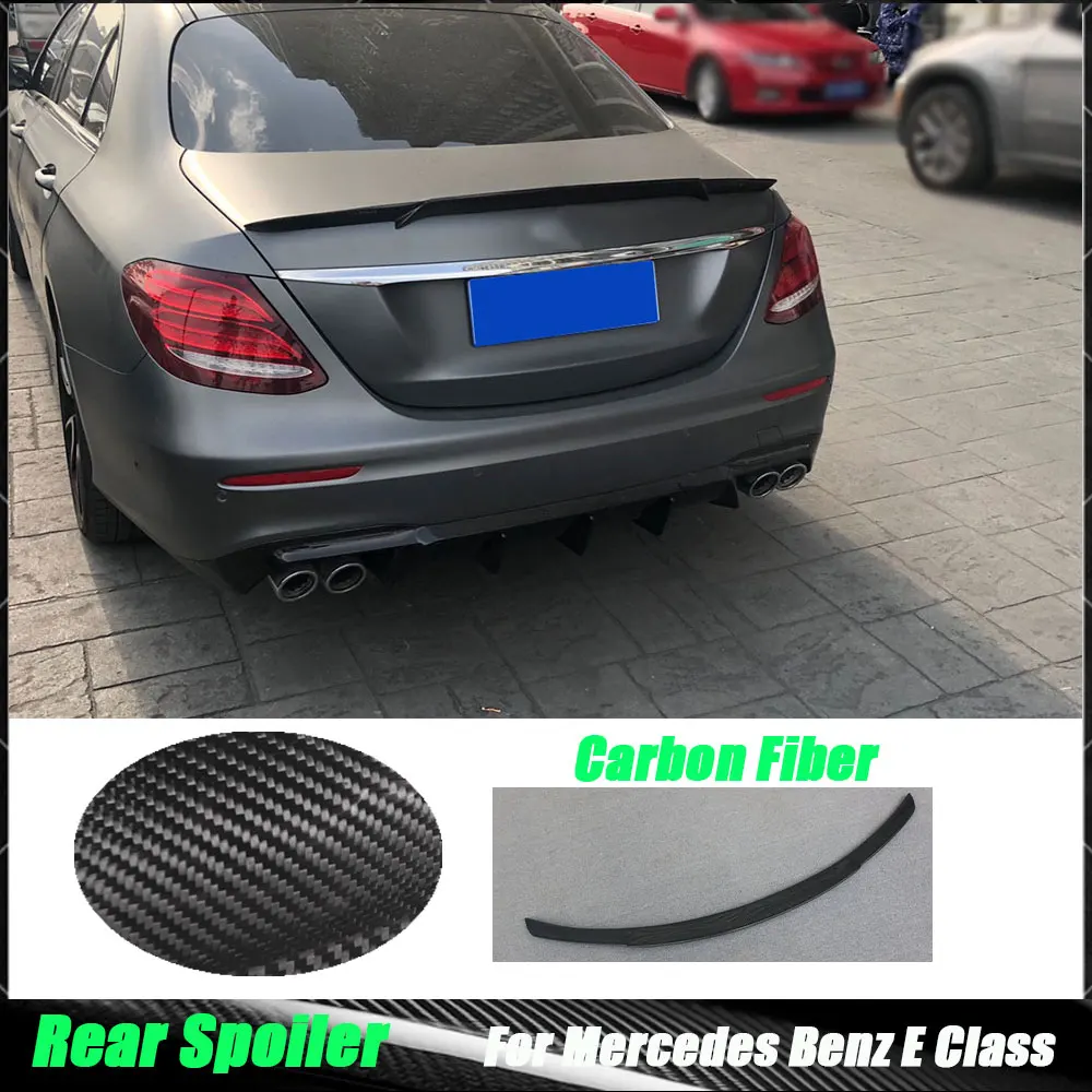 

Carbon Fiber Rear Trunk Boot Spoiler Wing for Benz E Class W213 E200 E300 E400 E550 Sedan 2017 - 2019 FRP Rear Spoiler