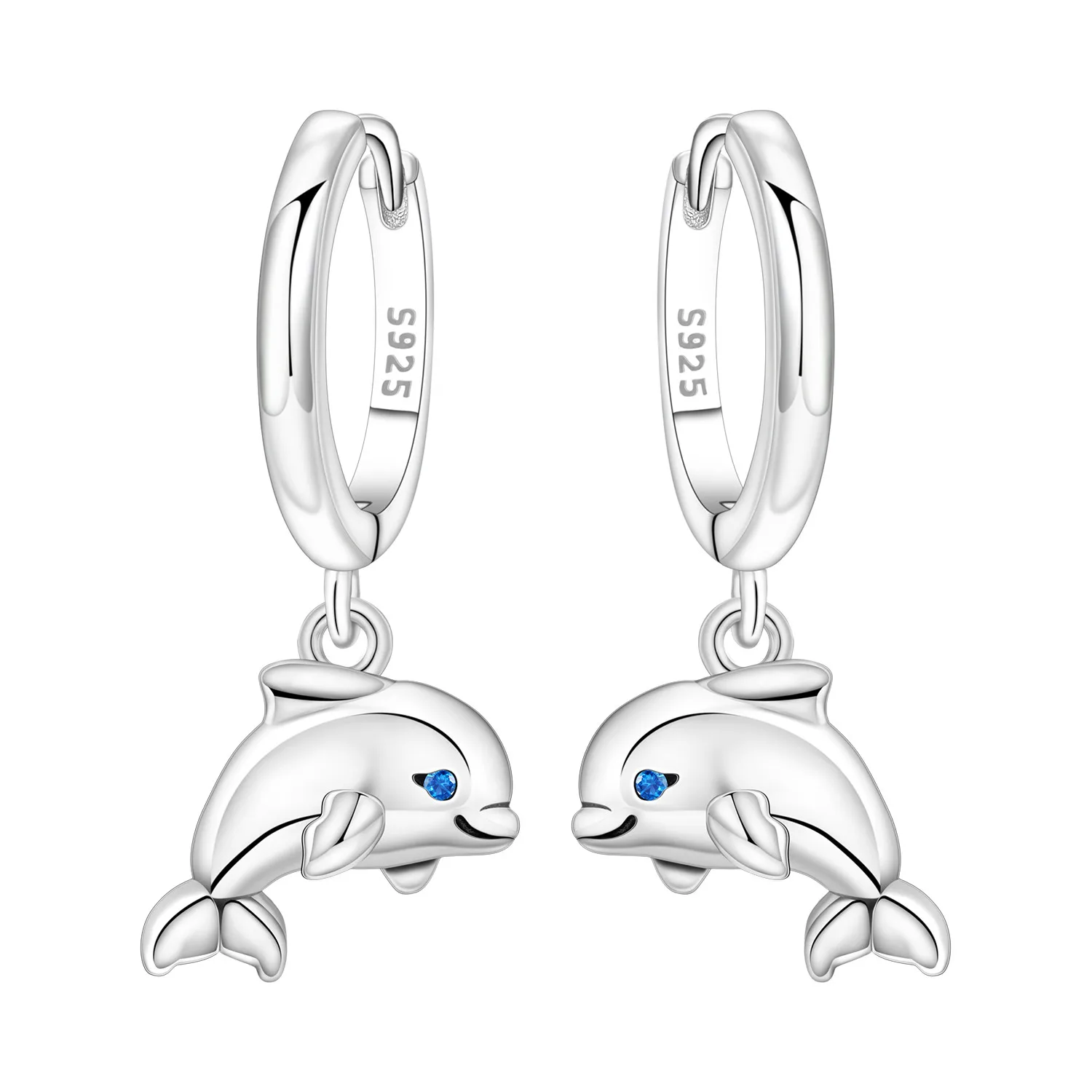 

PANPOKI 925 Sterling Silver Dolphin Marine Animal Drop Earrings Women Earrings Charm Fashion Versatile Party Jewelry Gifts