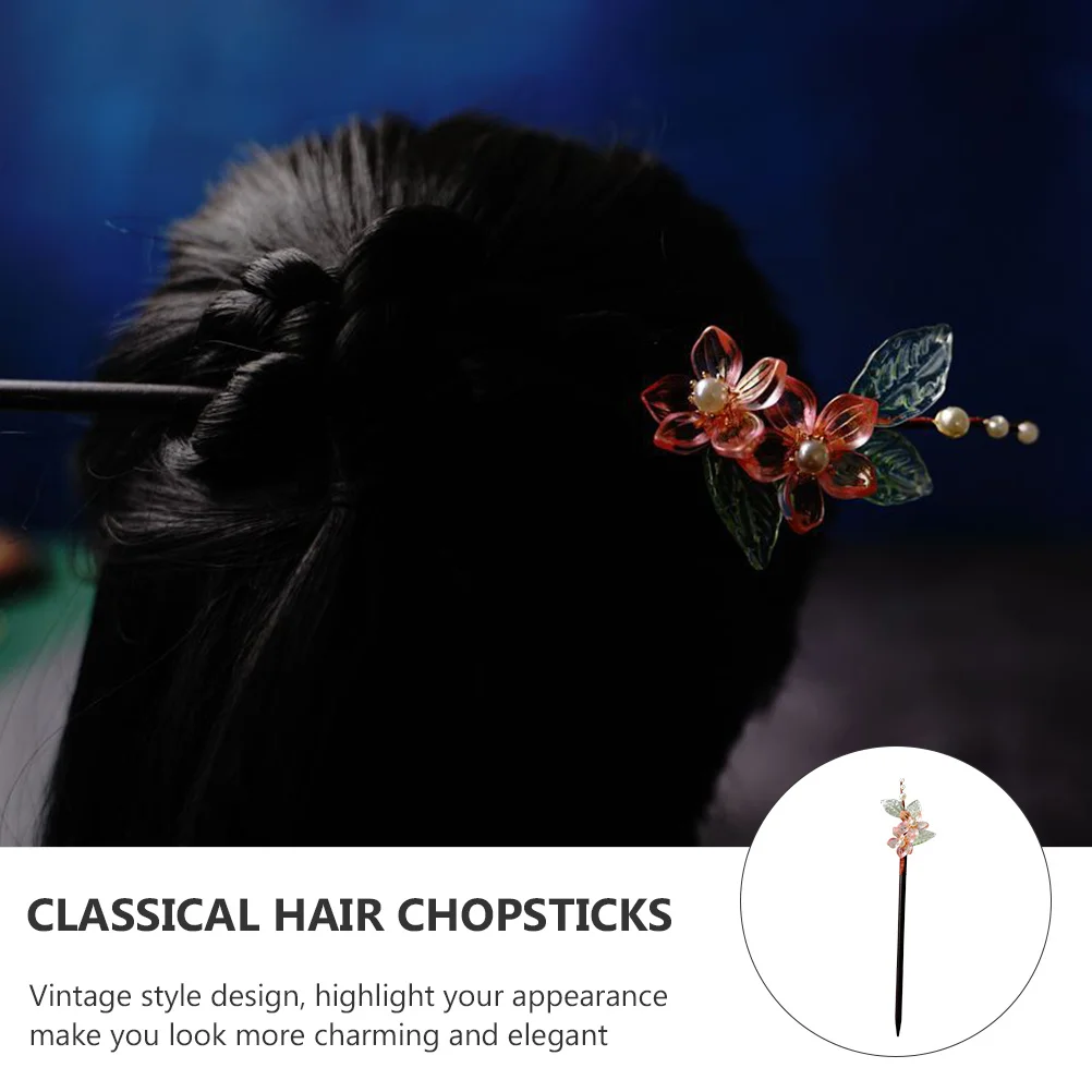 

1Pcs Chinese Hair Clasp Vintage Hairpins Elegant Floral Hair Decoration for Women Girls Party Wedding Daily Life