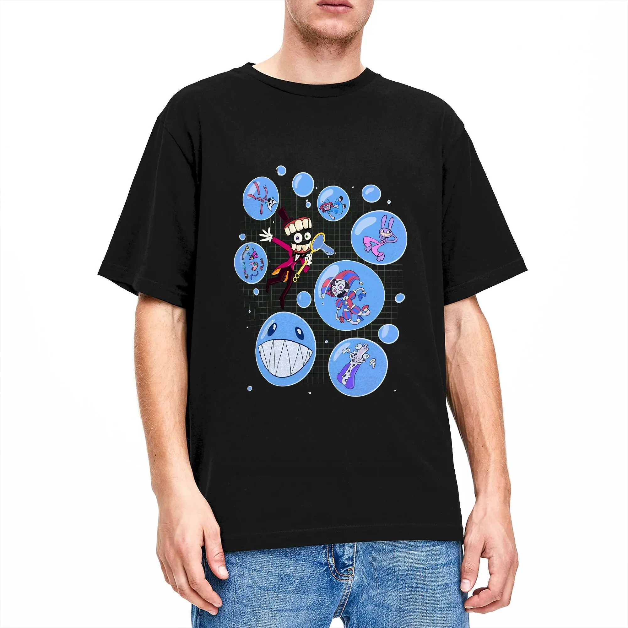 Amazing Circus Jax TADC Rabbit T Shirt Men's  Pure Cotton Vintage T-Shirts Crewneck  Tee Shirt Short Sleeve Clothes New Arrival